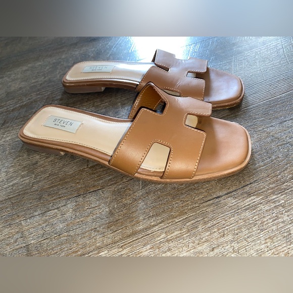 Steve Madden HADYN COGNAC LEATHER Sandals - Picture 3 of 7